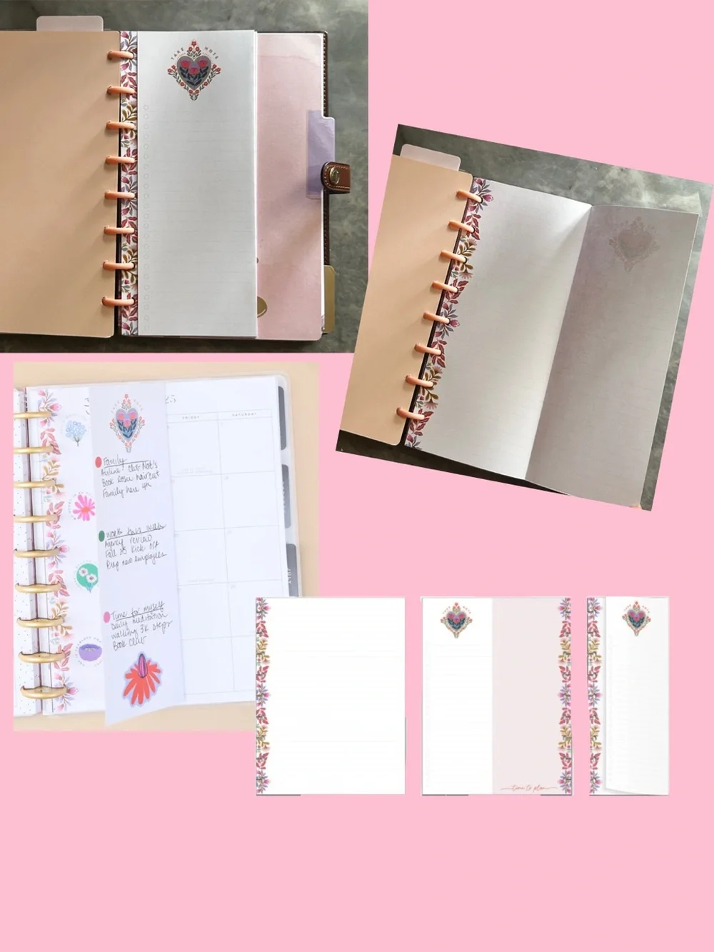 Planner / Agenda insert for Coach notebook cover